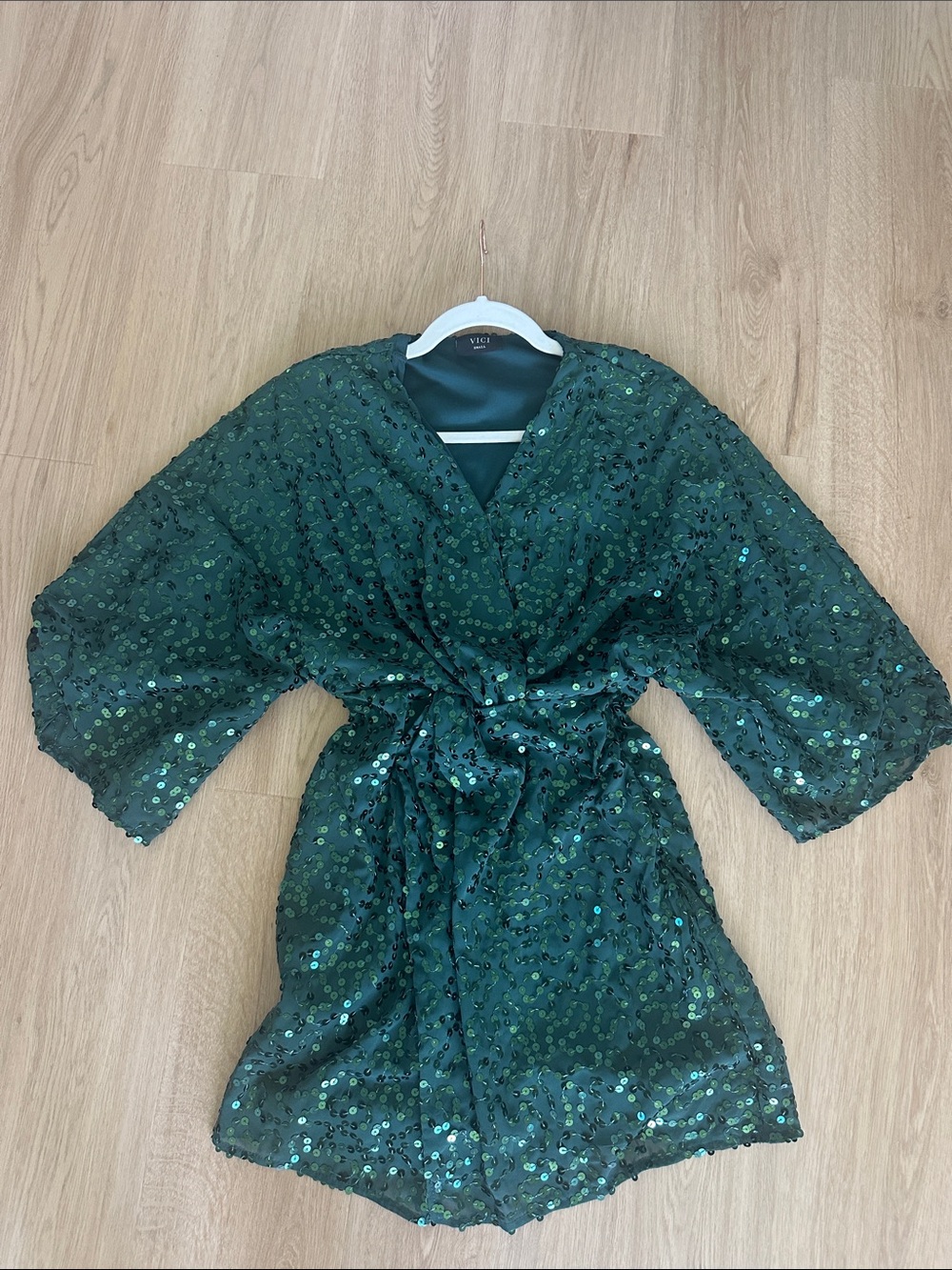 Vici Emerald Green Sequin Mini Dress | S